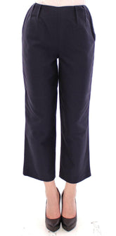 Andrea Incontri Blue Cropped Cotton Pants -   -  Andrea Incontri.